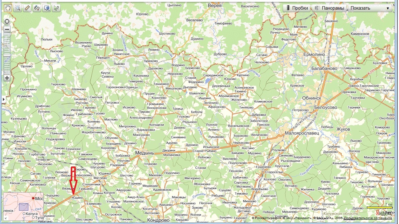 Верея московская область карта